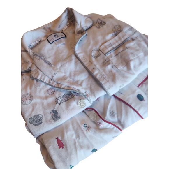 Petite Plume Girls Pajamas size 4 / 5 Bundle White Toddler - Picture 5 of 8